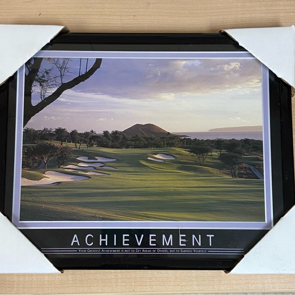 Framed Motivational Golf Print